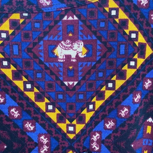 LuLaRoe Carly Dress, Elephant Print - Picture 2 of 11